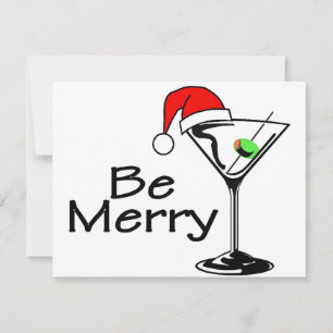Cartes Pour Fêtes Annuelles Soyez Joyeux Martini Noël