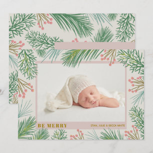 Cartes Pour Fêtes Annuelles Soyez Joyeux Noël Photo Annonces de naissance