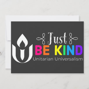 Cartes Pour Fêtes Annuelles Soyez juste un Universalisme Unitaire