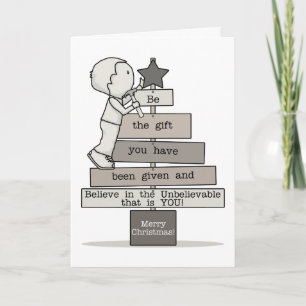 Cartes Pour Fêtes Annuelles Soyez l'arbre de Noël-cadeau