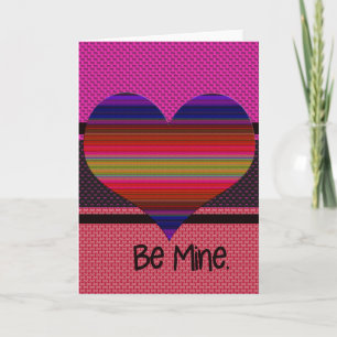 Cartes Pour Fêtes Annuelles Soyez le coeur arc-en-ciel Valentine de la mine
