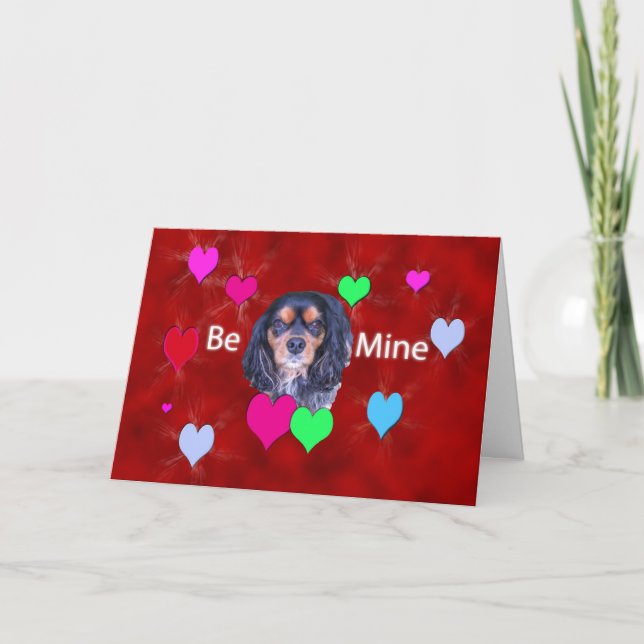 Cartes Pour Fêtes Annuelles Soyez le mien Cavalier King Charles Spaniel Hearts (Devant)