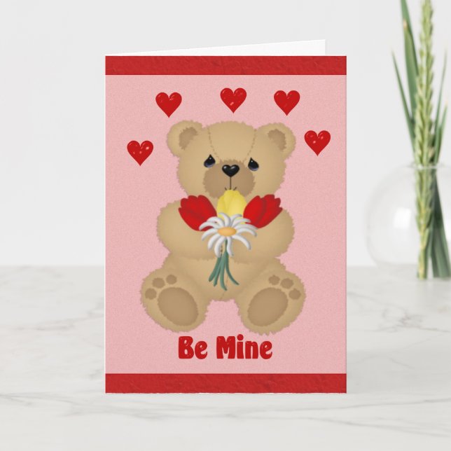 Cartes Pour Fêtes Annuelles Soyez le mien ours (Devant)