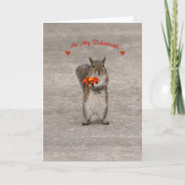 Cartes Pour Fêtes Annuelles Soyez ma Saint Valentin de mignon écureuil