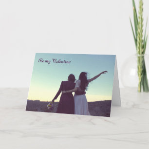 Cartes Pour Fêtes Annuelles Soyez ma Saint-Valentin (lesbienne/bisexuelle)
