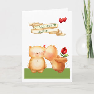 Cartes Pour Fêtes Annuelles Soyez mes Nounours de Saint Valentin personnalisés