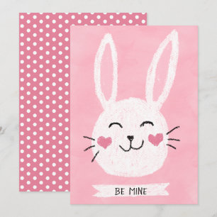 Cartes Pour Fêtes Annuelles Soyez mien Coeurs de lapin mignons Saint-Valentin