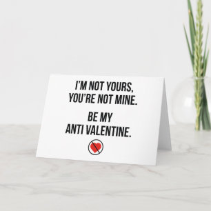 Cartes Pour Fêtes Annuelles Soyez mon anti-Valentine