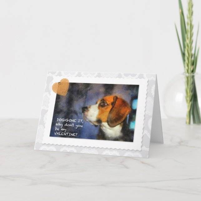Cartes Pour Fêtes Annuelles Soyez mon chien Valentine (Devant)