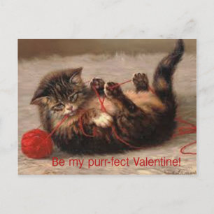 Cartes Pour Fêtes Annuelles Soyez mon Ronronnement-fect Valentine !