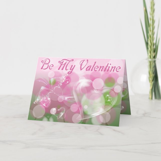 Cartes Pour Fêtes Annuelles Soyez mon rose Saint Valentin (Devant)
