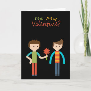 Cartes Pour Fêtes Annuelles Soyez Mon Thème Gay Valentine