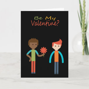 Cartes Pour Fêtes Annuelles Soyez Mon Thème Gay Valentine