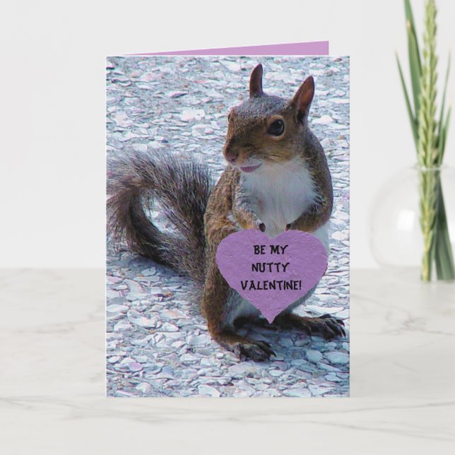 Cartes Pour Fêtes Annuelles Soyez mon Valentine à noix ! (Devant)