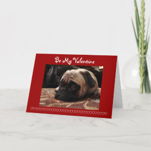 Cartes Pour Fêtes Annuelles Soyez mon Valentine, carlin