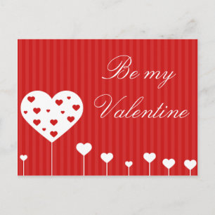Cartes Pour Fêtes Annuelles Soyez mon Valentine Lovely Red White Hearts Holida