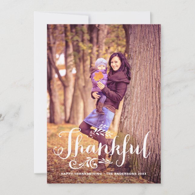 Cartes Pour Fêtes Annuelles Soyez reconnaissants Bon thanksgiving photo Whimsi (Devant)