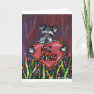 Cartes Pour Fêtes Annuelles Soyez Schnauzer Valentine de mine