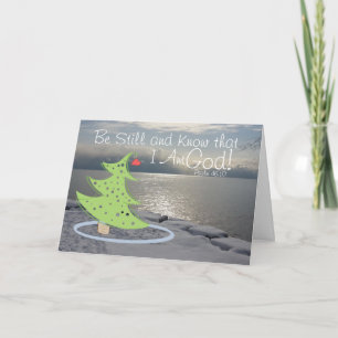 Cartes Pour Fêtes Annuelles Soyez toujours et connaissez Dieu Bible Verse, Noë