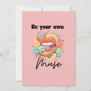 Cartes Pour Fêtes Annuelles Soyez votre propre muse, Citation d'amour personne