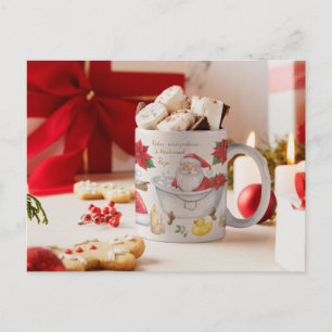 Cartes Pour Fêtes Annuelles Spa de Noël thématisé avec le Père Noël