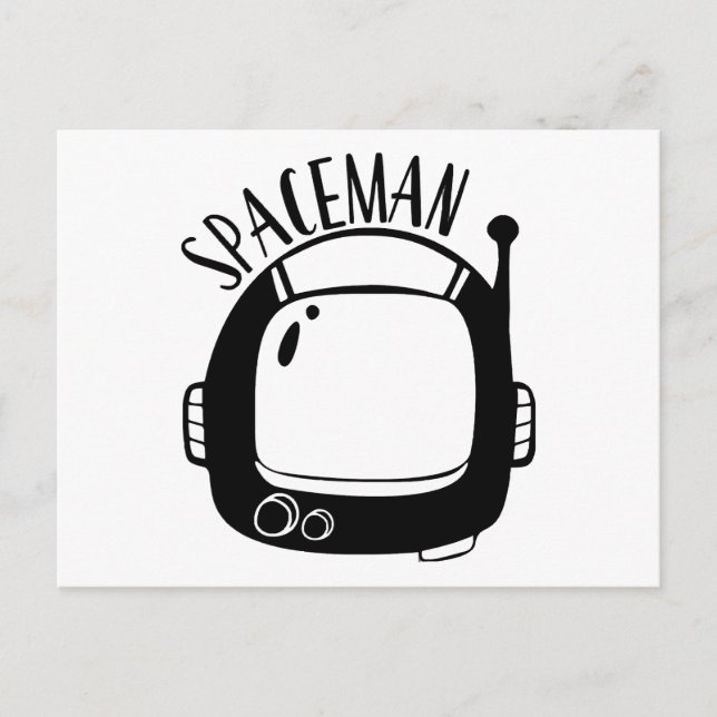 Cartes Pour Fêtes Annuelles Spaceman Vintage (Devant)