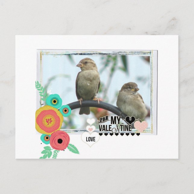 Cartes Pour Fêtes Annuelles Sparrow Valentine (Devant)