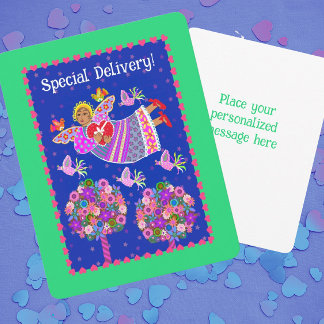 Cartes Pour Fêtes Annuelles Special Delivery Angel Valentine Personalized