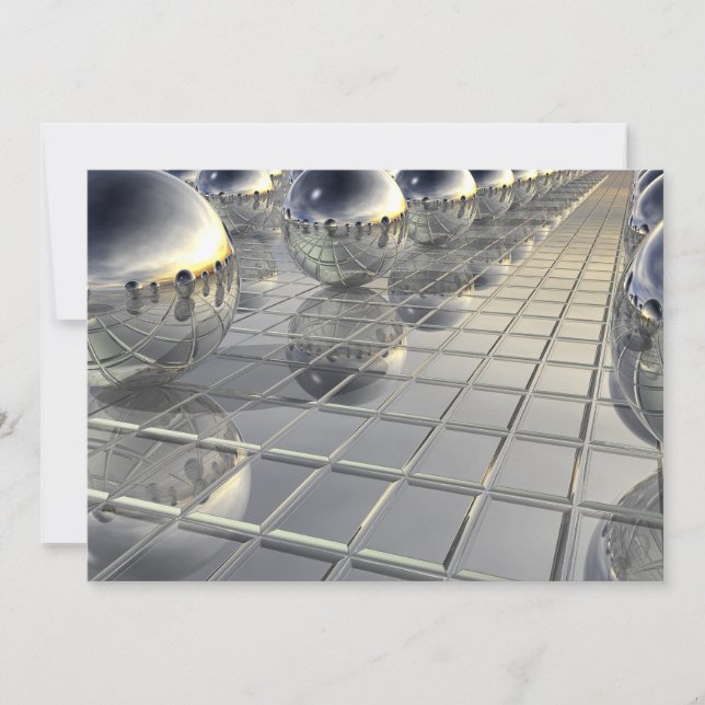 Cartes Pour Fêtes Annuelles Sphères et miroirs (Devant)