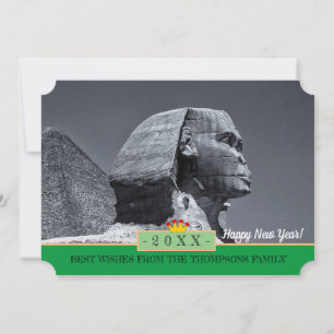 Cartes Pour Fêtes Annuelles Sphinx, Cairo et Happy New Year ! Card/Egypt