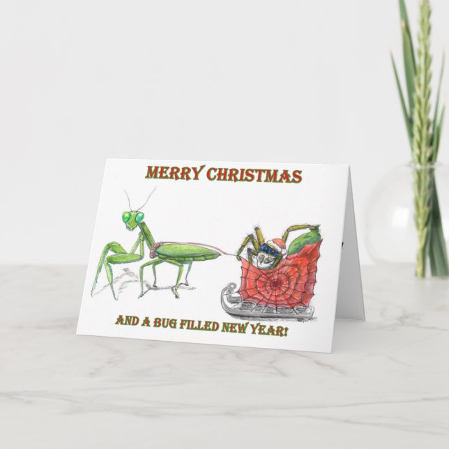 Cartes Pour Fêtes Annuelles Spider Claus (Devant)