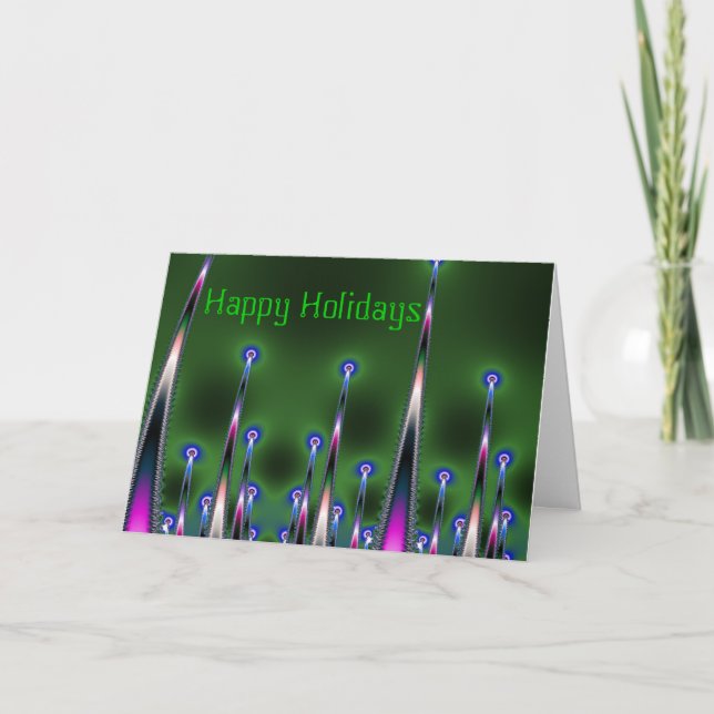 Cartes Pour Fêtes Annuelles Spikes Happy Holidays (Devant)