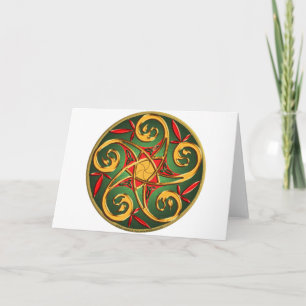 Cartes Pour Fêtes Annuelles Spirale celtique de pentagramme