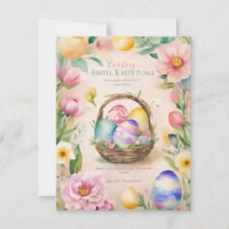 Cartes Pour Fêtes Annuelles Splendeur printanière : œufs de Pâques et fleurs d