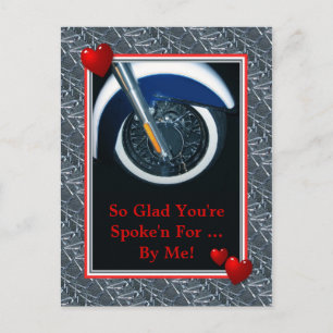 Cartes Pour Fêtes Annuelles Spoke'n For Motorcycle Valentine