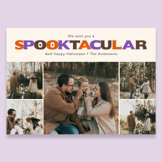 Cartes Pour Fêtes Annuelles Spooktacular Funny Halloween Photo Holiday 