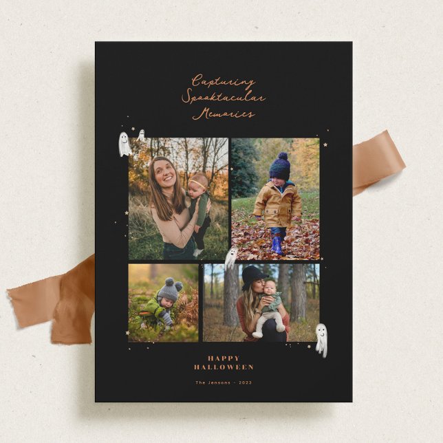 Cartes Pour Fêtes Annuelles Spooktacular Memories Hallloween Multi Photo (Créateur téléchargé)
