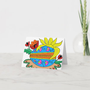 Cartes Pour Fêtes Annuelles Spring Sun and Pysanka