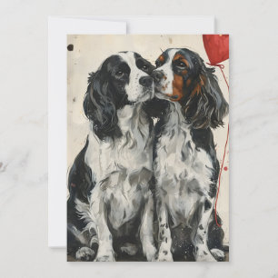Cartes Pour Fêtes Annuelles Springer Spaniel Saint-Valentin