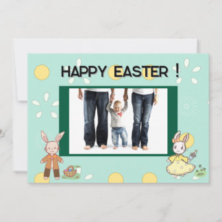 Cartes Pour Fêtes Annuelles Springtime Bunny Joy Card