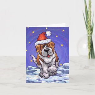 Cartes Pour Fêtes Annuelles St. Bernard Christmas