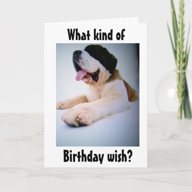 CARTES POUR FÊTES ANNUELLES ST. BERNARD ENVOIE DES SOUHAITS D'ANNIVERSAIRE "ÉN (Devant)