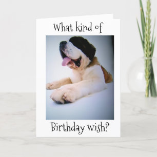 CARTES POUR FÊTES ANNUELLES ST. BERNARD ENVOIE DES SOUHAITS D'ANNIVERSAIRE "ÉN