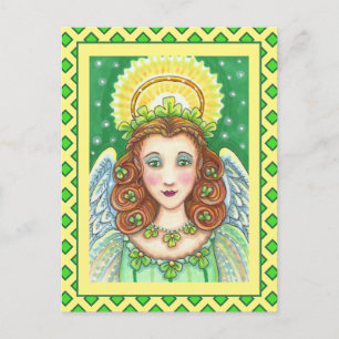CARTES POUR FÊTES ANNUELLES ST. LE SHAMROCK DE LA JOURNÉE DE PATRICK ANGEL, BÉ