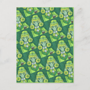 CARTES POUR FÊTES ANNUELLES ST. PADDY'S GREEN FRANÇAIS POODLE IRLANDAIS, CHIEN