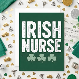 Cartes Pour Fêtes Annuelles St Patrick’s Day Card Irish Nurse