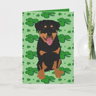 Cartes Pour Fêtes Annuelles St. Patrick’s Day Rottweiler