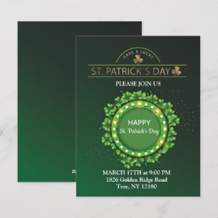 Cartes Pour Fêtes Annuelles St. Patrick's Day Chapeau de Leprechaun Trèfles Ir