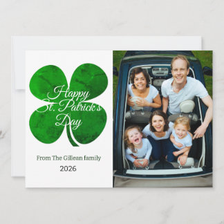 Cartes Pour Fêtes Annuelles St. patrick's day Green Shamrocks family photo