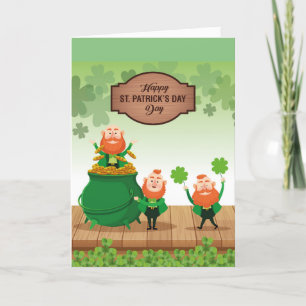 Cartes Pour Fêtes Annuelles St. Patrick's Day Leprechauns